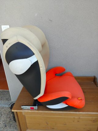 Silla de coche Isofix Cybex naranja y beige