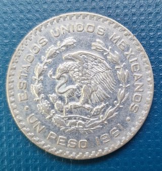 Monedas 1 Peso Plata Mexicana 1961-1963