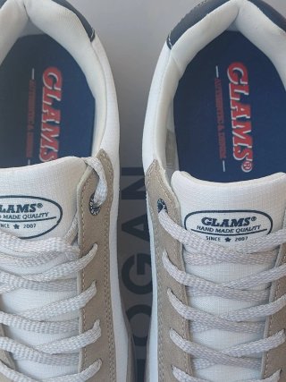 Sneakers GLAMS beige/bianche tg.41
