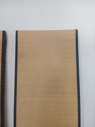 Tatami de bambú beige y marrón Medias: 200x76x6cm