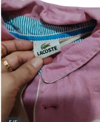 Lacoste Polo Rayas VINTAGE Y2K Talla XL Original