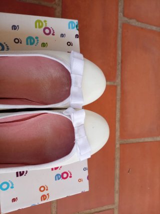 Manoletinas blancas lazo talla 35