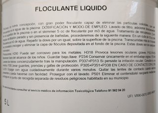 Aumentador PH y Floculante Piscina 5L