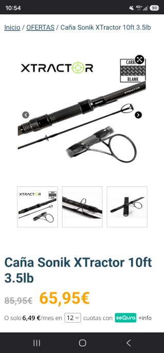Caña Sonik Xtractor 10ft 3,5 lb