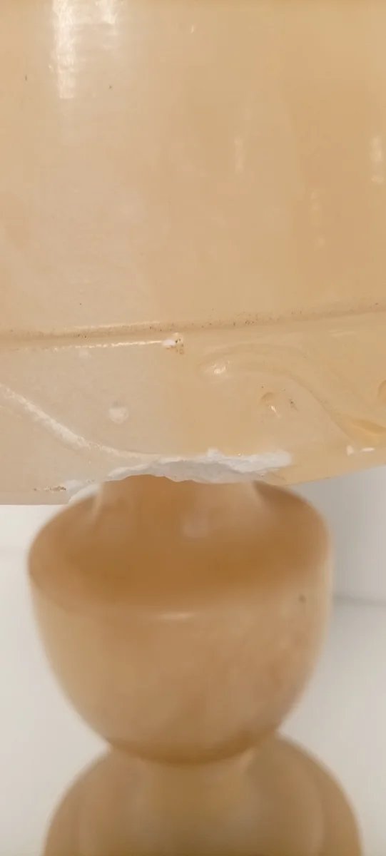 LAMPARA DE MESA ANTIGUA EN ALABASTRO