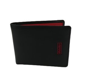 Cartera PielNoble Negra Roja Nueva