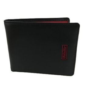 Cartera PielNoble Negra Roja Nueva