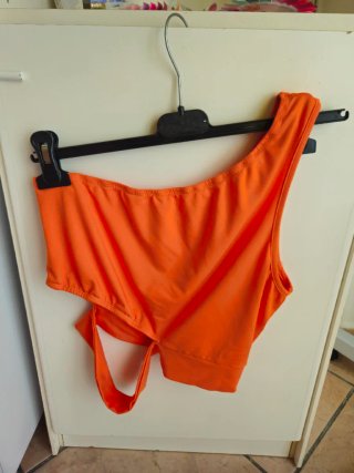 Top monospalla arancione Shein M