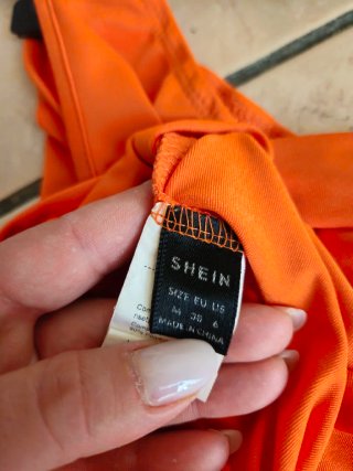 Top monospalla arancione Shein M