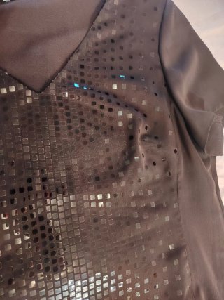 Conjunto Falda y Top Luis Civit marrón.