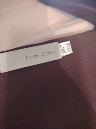Conjunto Falda y Top Luis Civit marrón.