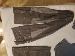 Conjunto Falda y Top Luis Civit marrón.