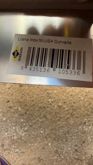 Llana curvada acero inoxidable