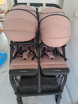 Carrito gemelar Casualplay rosa