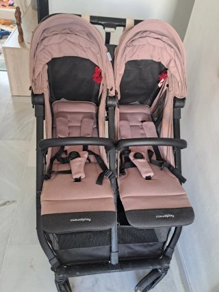 Carrito gemelar Casualplay rosa