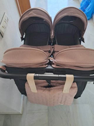 Carrito gemelar Casualplay rosa