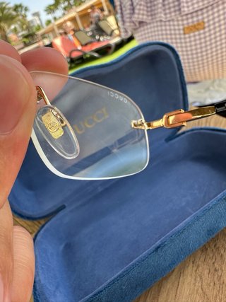 Gafas Gucci Rimless Dorado y Negro