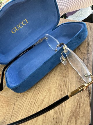 Gafas Gucci Rimless Dorado y Negro