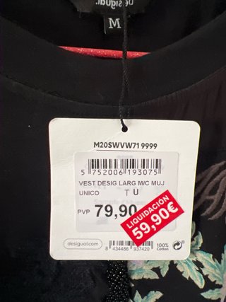 Vestido asimétrico efecto 2 piezas Desigual Negro