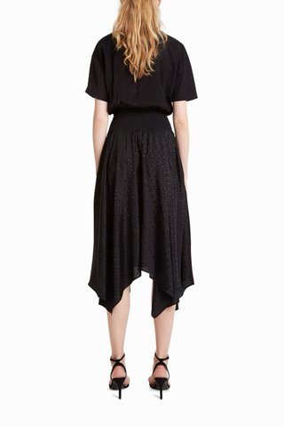 Vestido asimétrico efecto 2 piezas Desigual Negro