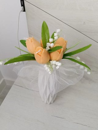 Ramo de velas aromáticas tulipanes