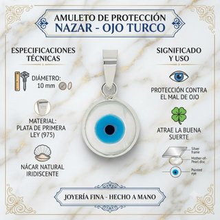 Colgante Ojo Turco Nácar Plata 925