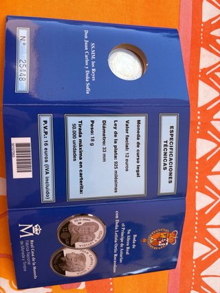 Moneda Plata Boda Real Felipe y Letizia
