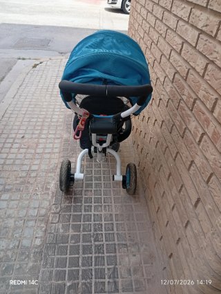 Triciclo Carro Bici Paseo Azul