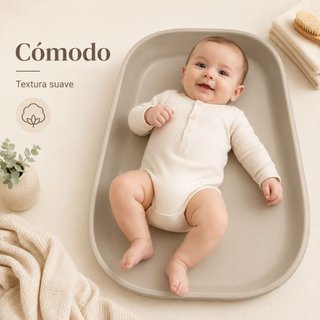 Cambiador Bebé de Espuma PU Suave y Lavable