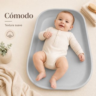 Cambiador Bebé de Espuma PU Suave y Lavable