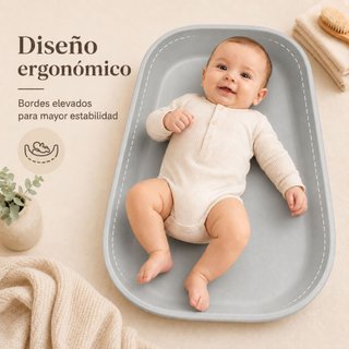 Cambiador Bebé de Espuma PU Suave y Lavable