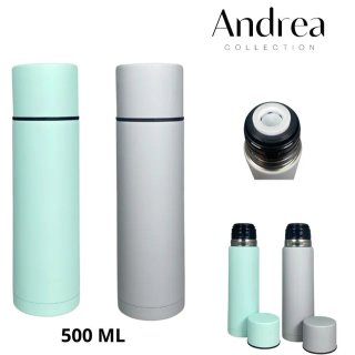 Botella Térmica Andrea 500ml. Azul-Gris