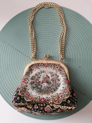 Bolso vintage tapicería floral