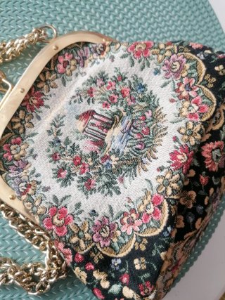 Bolso vintage tapicería floral