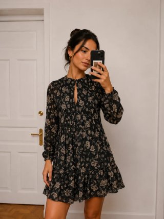 Vestido Zara floral XS