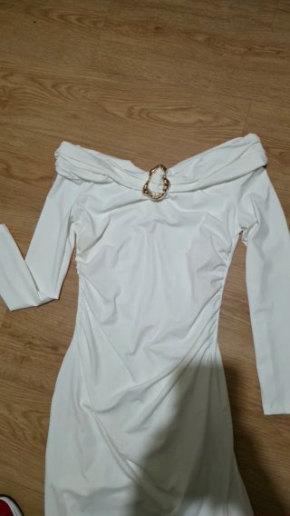Vestido fiesta elástico drapeado