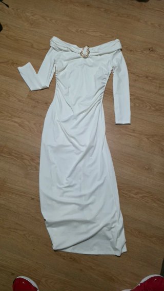 Vestido fiesta elástico drapeado