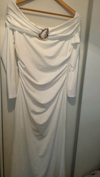 Vestido fiesta elástico drapeado