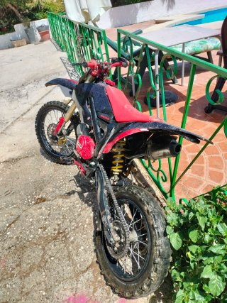 Pitbike 125cc Motocross Negra/Roja