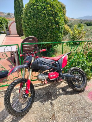 Pitbike 125cc Motocross Negra/Roja