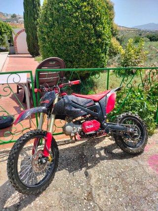 Pitbike 125cc Motocross Negra/Roja
