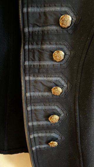 Chaqueta militar negra talla S