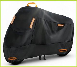 Funda Moto Negra con Tiras Reflectantes
