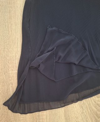 Blusa Zara Azul Plisada