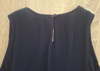 Blusa Zara Azul Plisada