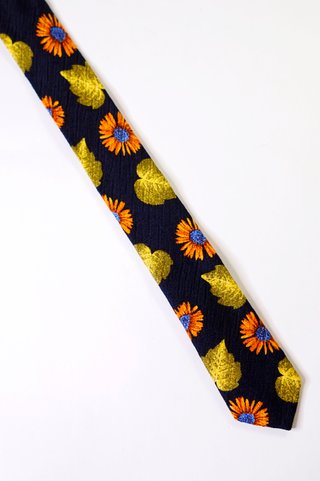 Cravatta Ascot Seta Vintage Blu • Corbata Seda