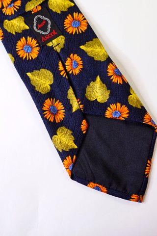 Cravatta Ascot Seta Vintage Blu • Corbata Seda