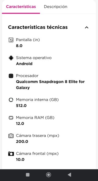 Samsung Galaxy Z Fold 7 5G 512GB Negro
