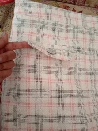 Falda pantalón cuadros rosa y blanco