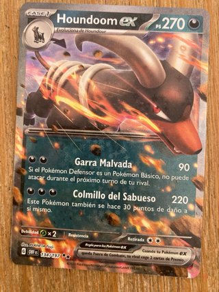 3 Cartas Pokemon EX Español llamas obsidianas obf